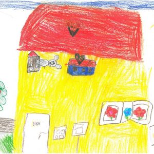 Der Kindergarten Mäuseburg gezeichnet von Lisa